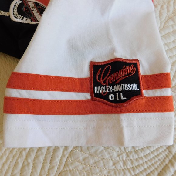 Harley Davidson logo V neck ringer Sturgis T shirt - Picture 10 of 16